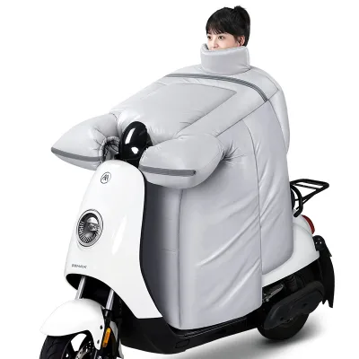 Winter Electric Scooter Rain Windshield Cover Thick Fleece Waterproof Motorcycle Windproof Blanket for Cold Weather Protection