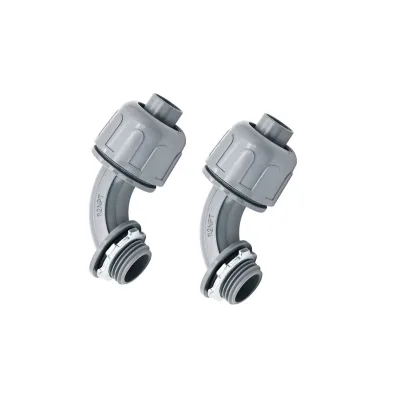 Custom 90 Degree PVC Hose Connector - Locking Type Right Angle Joint for Corrugated Pipe Metal Conduit Connector