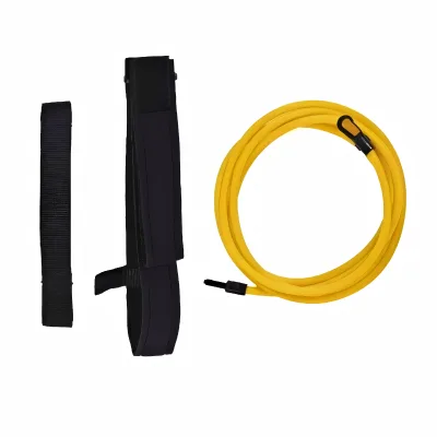 Neoprene Rubber Soft Reusable Swim Resistance Elastic Rope Professional Static Swimming Trainer with Adjustable Waist Belt