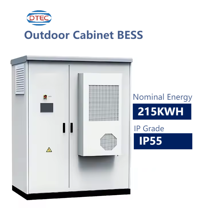 Outdoor 100kw 215kwh Industrial & Commercial Energy Storage System Bess with Lifepo4 Battery Cabinet Liquid Cooling Air Cooling