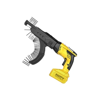 KINTY Automatic Screw Spike Chain Cordless Nail Gun Adapter Screw Gun for Electric Drill Woodworking+drywall Gun Screw