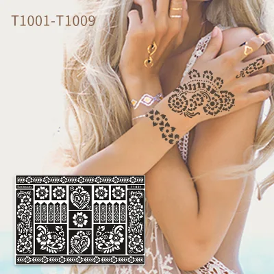 Wholesale Temporary Non-toxic PVC Heart Pattern Customized Designs Tattoo Stencil Body Art Stickers Middle Stencil