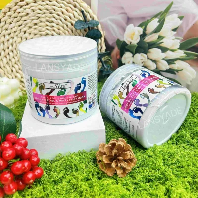 Wholesale Ice Mint Foot Mask & Cream with Dead Sea Salt Organic Whitening & Smooth for Dry Crack Repair