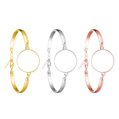 New metal bracelet blank sublimation bracelet charm bracelet custom printed design