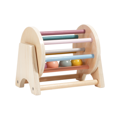 Montessori Wooden Rainbow Spinning Toy Drum, Montessori Baby Toy, Educational Toys for Early Development | Baby Montessori Toys