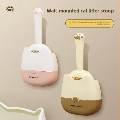 Multi-Functional Cat Litter Scoop Set, All-in-One Cat Waste Shovel Essential Cat Cleaning Tool for Pet Owners