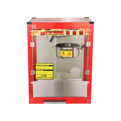 Fuqi Wholesale Price Flat Top Mirror Type Popcorn Machine Commercial Popcorn Maker Industrial Pop Corn Machine for Sale