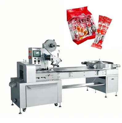 Full Automatic Pillow Packaging Machine for Candy Chocolate Snack Food Wrapping