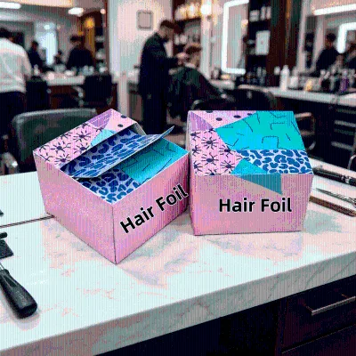 OEM ODM Eco-Friendly Colored Thickness Soft Temper Embossed Pattern High End Professional Private Label Hair Foil