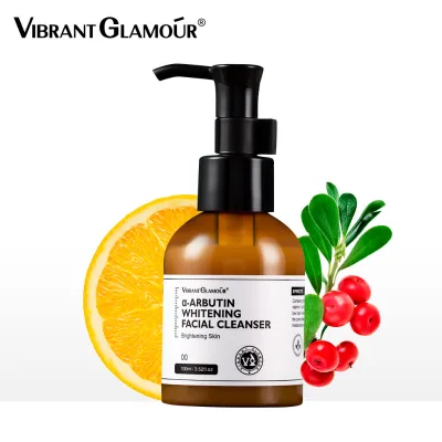 Private Label Vegan Oil-Free Whitening Organic Arbutin Deep Cleansing Foaming Facial Wash Cleanser Black Skin Care Products
