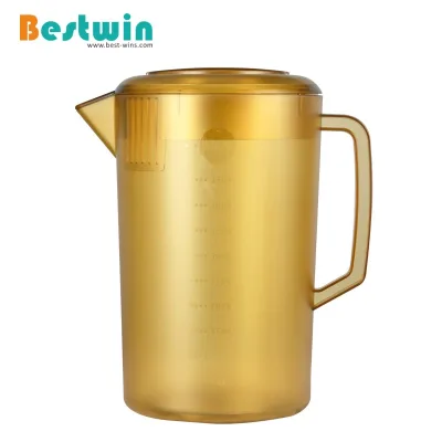 Restaurant Cafe Plastic Polycarbonate Frosted Amber Beverage Tea Pot Drink Pitcher Juice Water Jug