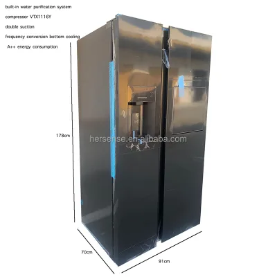 Discount Price Inverter New Smart 556L Stainless Steel 4 Door French -Depth Fridges with Family External Water and Ice Dispenser