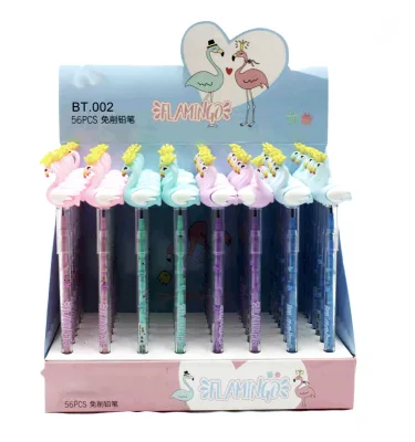 Popular Pastel Color Cartoon Swan Shape Multi Point Pencil No Sharpener Student Writing Pencil for School