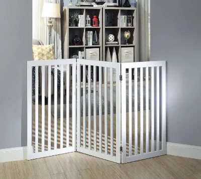Modern Eco-friendly White Freestanding Wooden Kitchen Doors, with Walk-in Garden Supplies & Pet Dog Fences