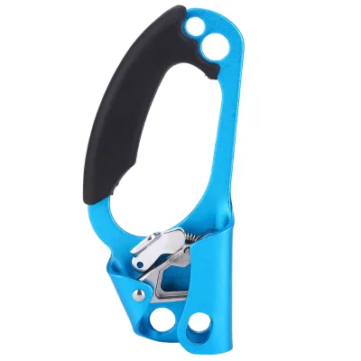 7075 Aviation Aluminum Alloy Right Hand Handheld Climbing Ascender Riser Rope Climbing Outdoor EquipmentBlue