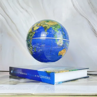 Floating Magnetic Levitation Globe 14cm Electric Art Deco Design Educational Supplies Luminous Earth Globe Cosmic Cover Book