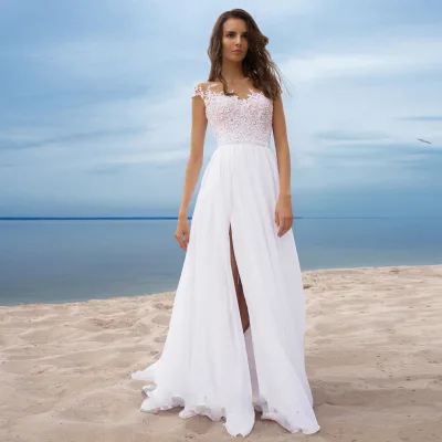 New Fashion Women Girls Summer Deep V-neck Backless Sleeveless Slim Dresses Lace Mesh Hot Sell Long Slit Dress Evening Party Coc