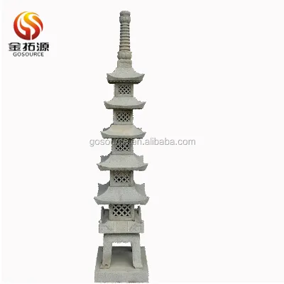 35 Years Experience Factory Custom Wholesale Temple Garden Decoration Exquisite Carving Stone Granite Japanese Pagoda for Sale