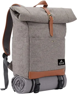 Customized Food Carrier Insulated Leakproof Cooler Picnic Backpack for 4 Person With Blanket Picnic Basket Set for Travel
