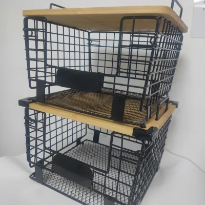 Home Kitchen Decoration Fruit Storage Metal Wire Mesh Basket