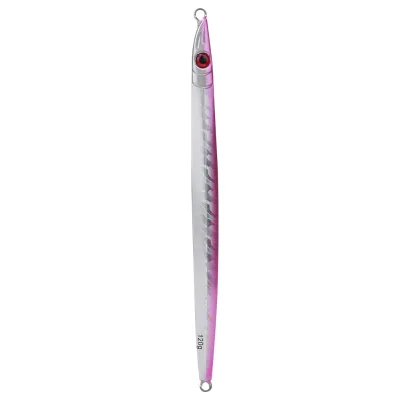 Vertical Jigs Luminous Slow Jigging Lure Hard Fish Bait for Saltwater Freshwater Fishing 3#pink+luminous Stripe