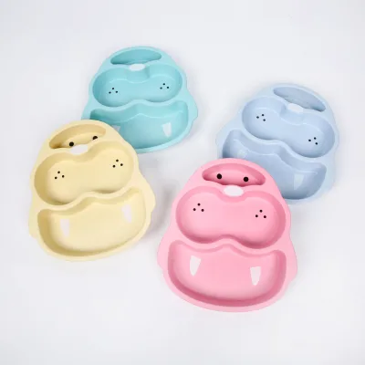 BPA Free Food Placemat Toddler Kids Baby Dishes Wheat Sraw Plate Hot Sale Charger Plates