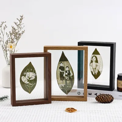 Manufacturer wholesale leaf carving frame specimen frame square 6-inch, 7-inch, 8-inch A4