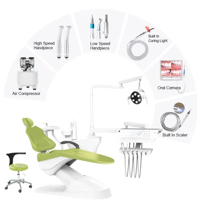 Soft King Size Dental Simple Paitent Chair with Dentist Chair for Hospital Dental Clinic
