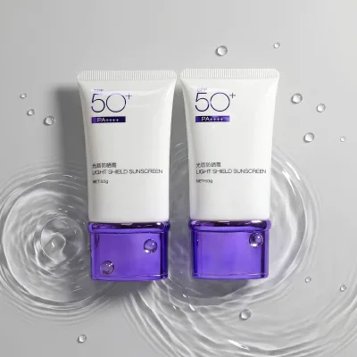 Hot Special Discount Gloss Cosmetic Plastic Flat Sunscreen Tube BB&CC Cream Sunscreen Electroplated Screw Cap Silver Finish