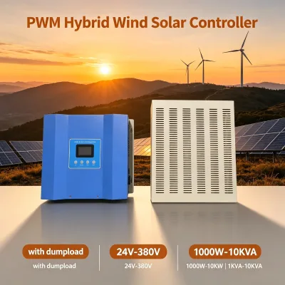 1000W-10000W / 1KVA-10KVA Over Speed Over Charge Protection Regulator 24V-380V with Three-Phase Dump Load