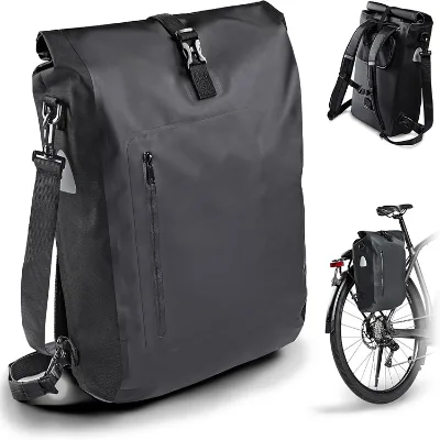 Waterproof Durable Bike Rack Bag with Quick Release Mount for Cycling Commuting Touring