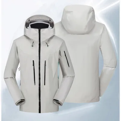 Wholesale Men's Lightweight Waterproof Hooded Jackets Breathable Zipper Closure Windproof Plus Size Outdoor Clothing