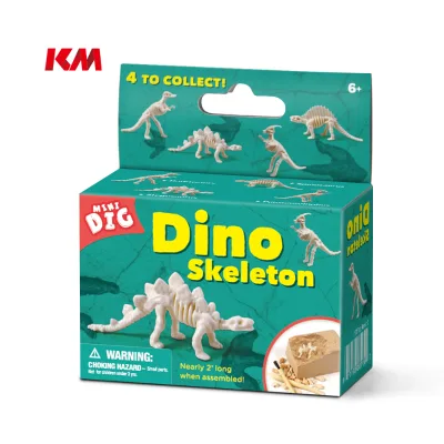 Hot Sell Educational Stem Kid Toy Green Package Multiple Shape Small Mini Dig Toy Dig Mini Skeleton