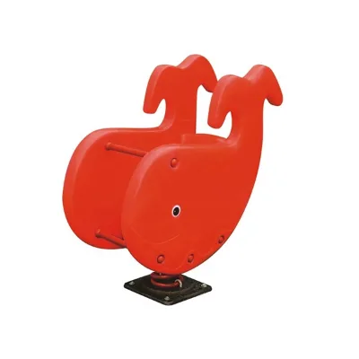 Lovely Whale Cartoon Playground Children's Outdoor Spring Rocking Horse Wholesale