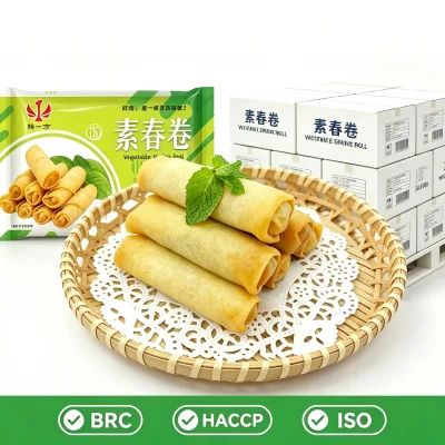 Premium Healthy 100g Frozen Vegetable Spring Rolls No Additives Large Crispy Wrappers for Catering Export