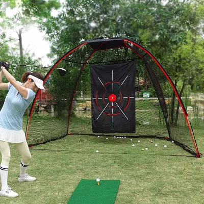 Professional Golf Practice Net with Bullseye Target Mat Outdoor Driving Range Golf Net Golf Course Safety Net