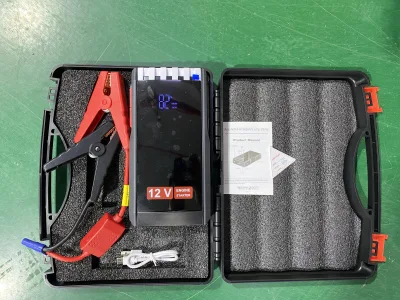 High performance Portable 12V Ultra Safety Car Jumper Battery Kit 12V 6000mAh USB-C Charging LED Light Peak current 1600A