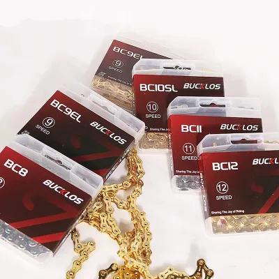 OEM/ODM BUCKLOS MTB Road Bike Gold Chain EL SL 8/9/10/11/12 Speed Bicycle Chain Universal Durable Chain Bicycle Part