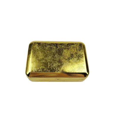 Men's Exquisite Portable Metal Cigarette Case Cigarette Case with Clip Tobacco Box