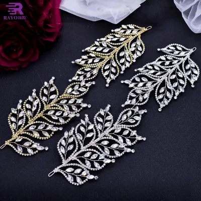 Gold Bead and Rhinestones Applique Sew-On Technique for Embroidered Evening Dress Decoration Fashionable Accessory
