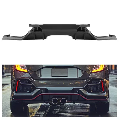 Rear Bumper Lip Diffuser for Honda Civic 2016-2021 5-Door Hatchback Sport Model
