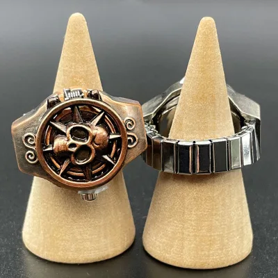 Hot Wholesale Cartoon Mini Flip Leisure Personality Women Men Hot Elasticity Finger Rings Watch