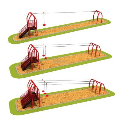 Children Toy Play Rope Zip Lines Backyard Adventure Playground Equipment Kids Zip-lining Outdoor Zip Line Park for Children
