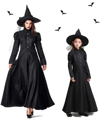Women's Wicked Witch Costume for Party Halloween Witch Costume Long Skirt