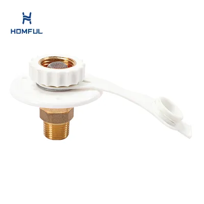 HOMFUL Fill Inlet Flange Brass With Check Valve RV Water Inlet for RV Camper Motorhome