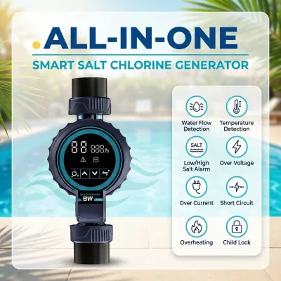 Wide Voltage 100-240V Energy Saving Salt Chlorinator Electrolysis Sodium Hypochlorite 2-25g/h Piscine Chlorateur De Sel