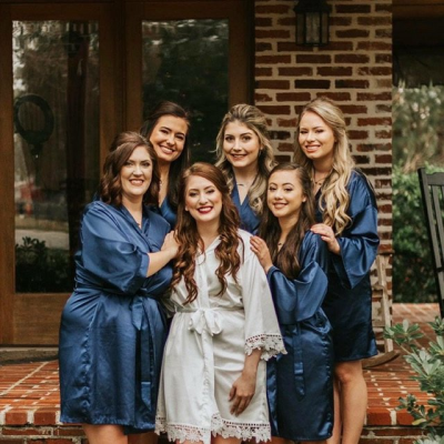 FUNG 3031 Women Lace Robes Night Dress  Kids  Robes Matter Satin Robes
