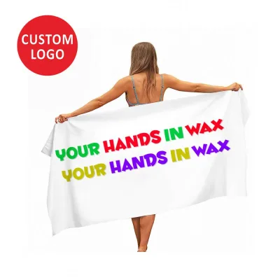Oversized Printed Sand-Free Beach Towels Custom Logo With Carry Bag
