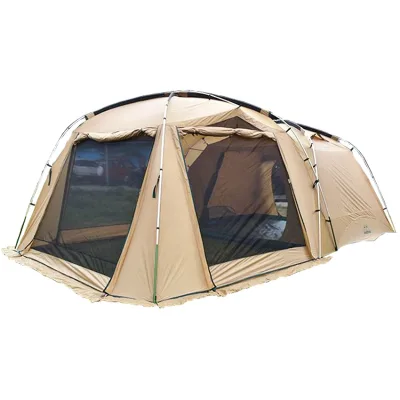 Wholesale Large Double Layer 5-8 Person Wind Resistant Waterproof Outdoor Camping Family Camping Cabin Tent for Party Wedding