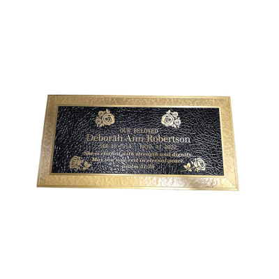 Factory Design Engraved Photo Plaque Funeral Plaques Metal Brass Aluminium Portrait Memorial Plaque Plate